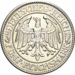  5 Reichsmark 1928 J Eichbaum  Jaeger 331 ... 