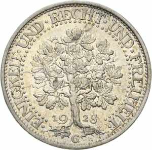  5 Reichsmark 1928 G ... 