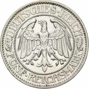  5 Reichsmark 1928 E Eichbaum  Jaeger 331 ... 