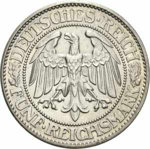  5 Reichsmark 1929 J Eichbaum  Jaeger 331 ... 