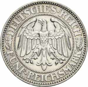  5 Reichsmark 1929 A Eichbaum  Jaeger 331 ... 
