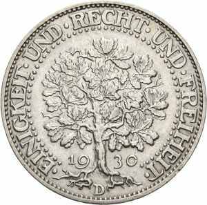  5 Reichsmark 1930 D ... 