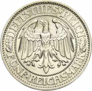  5 Reichsmark 1931 D Eichbaum  Jaeger 331 ... 
