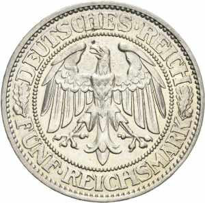  5 Reichsmark 1931 A Eichbaum  Jaeger 331 ... 