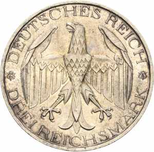 3 Reichsmark 1929 A Waldeck  Jaeger 337 ... 