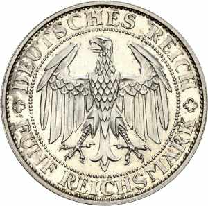  5 Reichsmark 1929 E Meißen  Jaeger 339 ... 