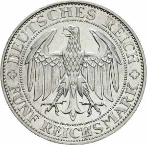  5 Reichsmark 1929 E Meißen  Jaeger 339 Kl. ... 