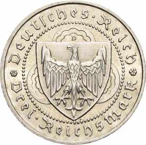  3 Reichsmark 1930 D Vogelweide  Jaeger 344 ... 