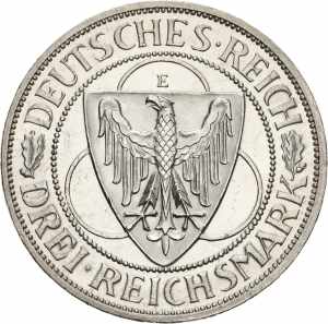  3 Reichsmark 1930 E Rheinlandräumung  ... 