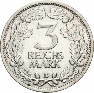  3 Reichsmark 1932 D ... 