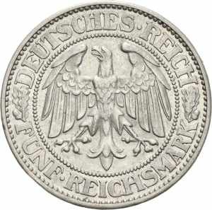  5 Reichsmark 1930 J Eichbaum  Jaeger 331 ... 