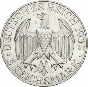 Gedenkausgaben 5 Reichsmark 1930 E Zeppelin  ... 
