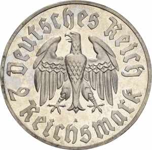  2 Reichsmark 1933 A Luther  Jaeger 352 ... 