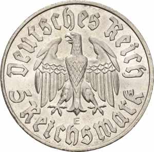  5 Reichsmark 1933 E Luther  Jaeger 353 ... 