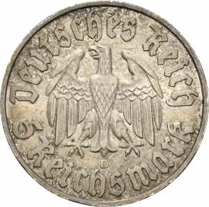  5 Reichsmark 1933 D Luther  Jaeger 353 ... 