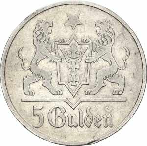  5 Gulden 1923. Marienkirche  Jaeger D 9 ... 