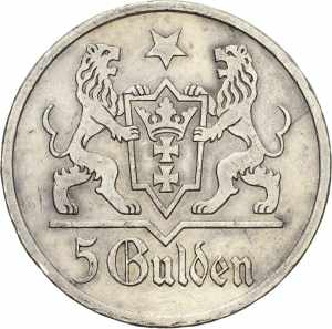  5 Gulden 1927.  Jaeger D 9 Seltener ... 
