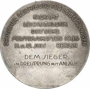 Drittes Reich Silbermedaille 1936 ... 