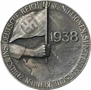 Drittes Reich Zinkmedaille 1938. Heimkehr ... 