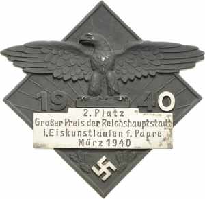 Drittes Reich Einseitige Zinkplakette 1940 ... 