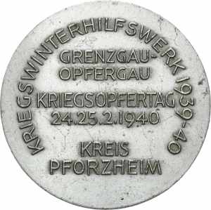 Drittes Reich Zinkmedaille 1940 (B. H. ... 