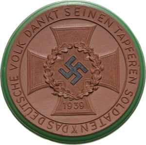 Drittes Reich Braune Porzellanmedaille 1941 ... 