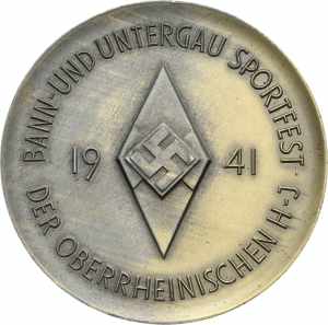 Drittes Reich Bronzierte Zinkmedaille 1941. ... 