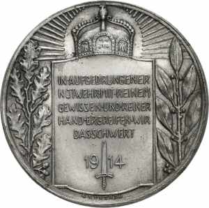 Erster Weltkrieg Silbermedaille 1914 (A. ... 