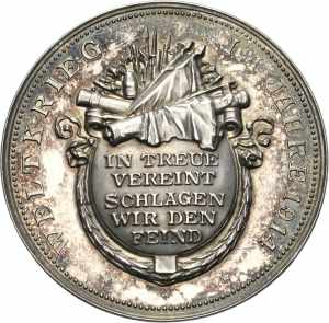Erster Weltkrieg Silbermedaille 1914 ... 