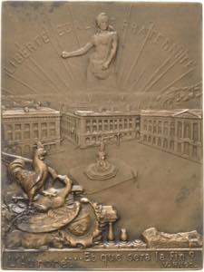 Erster Weltkrieg Bronzeplakette 1915 (L. ... 