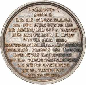 Luft- und Raumfahrt Silbermedaille 1784 (N. ... 