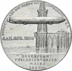 Luft- und Raumfahrt Aluminiummedaille 1908 ... 