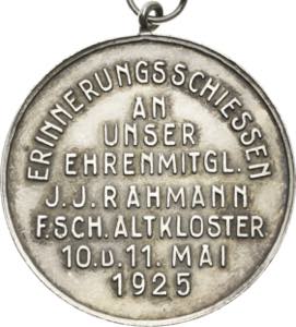 Schützenmedaillen Silbermedaille 1925 ... 