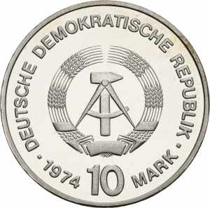 Gedenkmünzen 10 Mark 1974. Städtemotiv  ... 