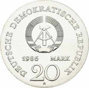 Gedenkmünzen 20 Mark 1986. Grimm  Jaeger ... 