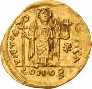 Mauricius Tiberius 582-602 Solidus 583/602, ... 