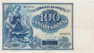 AuslandEstland 100 Krooni 1935.  WPM 66 III