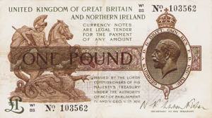 Ausland Großbritannien 1 Pound o.J. (1917). ... 
