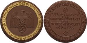 Drittes Reich  Weiße Porzellanmedaille 1935 ... 