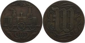 Eisenbahnen  Bronzejeton 1859 (F.D.) ... 