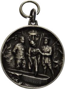 Erster Weltkrieg  Einseitige Silbermedaille ... 