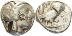 Attika Athen  Tetradrachme 454/404 v. Chr. ... 