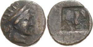 Karien Rhodos  Bronze 190/150 v. Chr. Kopf ... 
