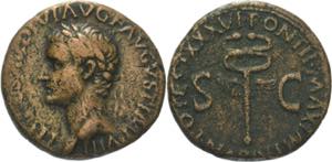 Kaiserzeit Tiberius 14-37 As 34/35, Rom Kopf ... 