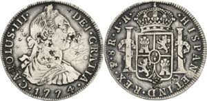 Bolivien Karl III. 1759-1788 8 Reales 1774, ... 