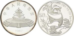 China-Volksrepublik50 Yuan 1987. Panda. 5 oz ... 
