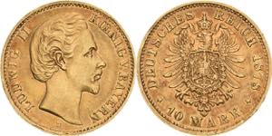 Bayern Ludwig II. 1864-1886 10 Mark 1878 D  ... 