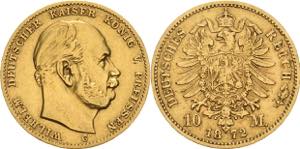 Preußen Wilhelm I. 1861-1888 10 Mark 1872 C ... 