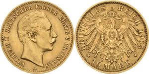 Preußen Wilhelm II. 1888-1918 10 Mark 1905 ... 