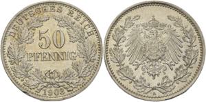 Kleinmünzen50 Pfennig 1903 A  Jaeger 15 ... 
